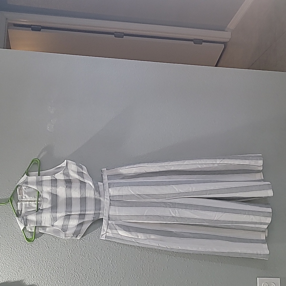 Striped Sleeveless Jumpsuit